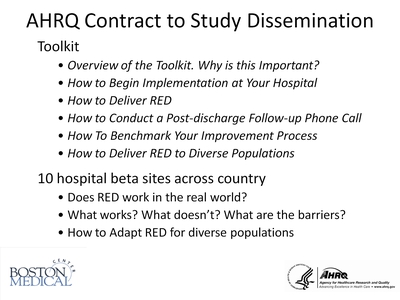 AHRQ Contract to Study Dissemination