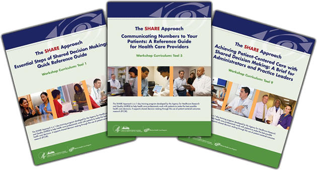 Covers from SHARE Approach workshop curriculum tools 1, 5, and 9