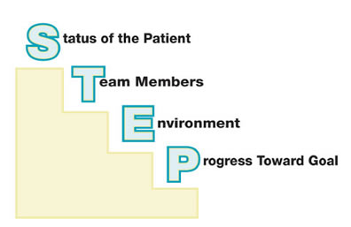 Components of Situation Monitoring: Status of the patient, Team members, Environment, and Progress toward goal. 