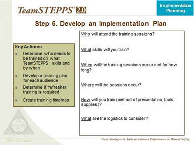 Step 6. Develop An Implementation Plan
