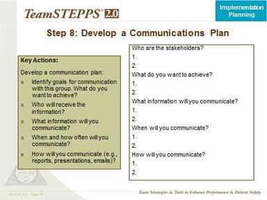 Step 8. Develop A Communication Plan