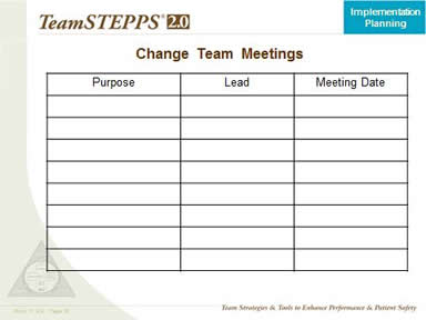 Change Team Meetings