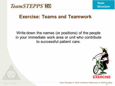 Exercise: Teams and Teamwork