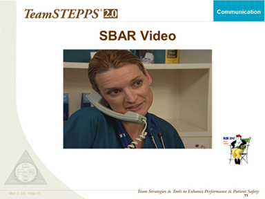 SBAR Video Example
