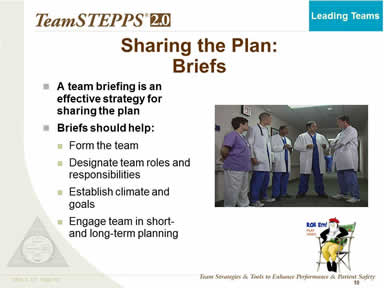 Sharing the Plan:Briefs