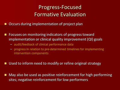 Progress-Focused Formative Evaluation 