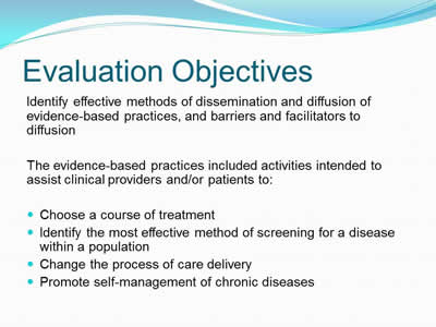 Evaluation Objectives