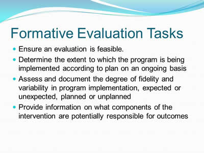 Formative Evaluation Tasks