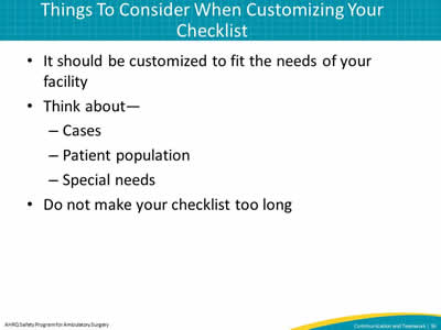Things To Consider When Customizing Your Checklist