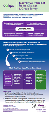 Infographic: Narrative Item Set for the Clinician and Group Survey