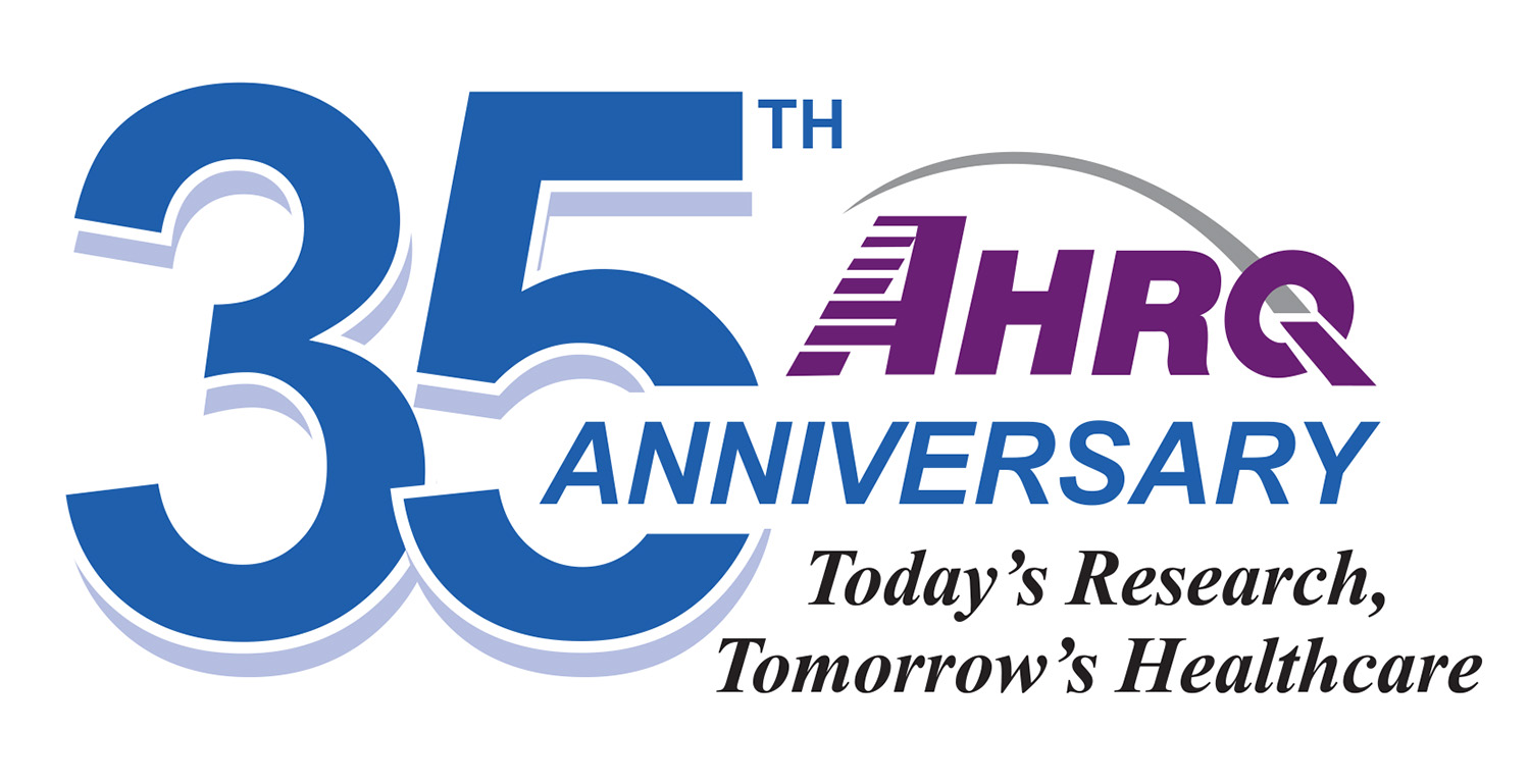AHRQ's 35th Anniversary logo. Today's Research, Tomorrow's Healthcare