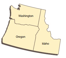 The States of Washington, Oregon, and Idaho.