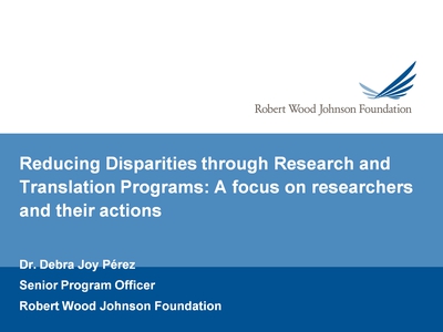 Reducing Disparities through Research and Translation Programs: A Focus on Researchers and Their Actions