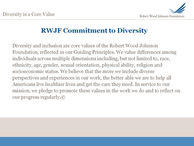 RWJF Commitment to Diversity