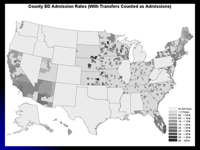 County ED Admission Rates (With Transfers Counted as Admissions)