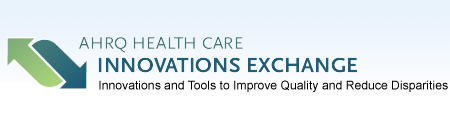 The logo of the AHRQ Health Care Innovations Exchange with the motto 