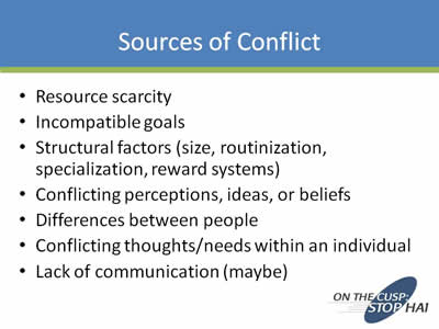conflict resolution sources slide slides presentation healthcare