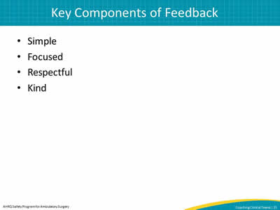 Key Components of Feedback