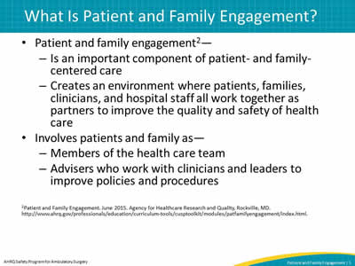 What Is Patient and Family Engagement?