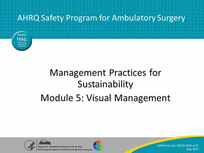 Management Practices for Sustainability Module 5: Visual Management