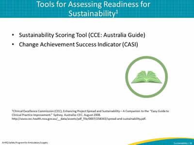 Tools for Assessing Readiness for Sustainability