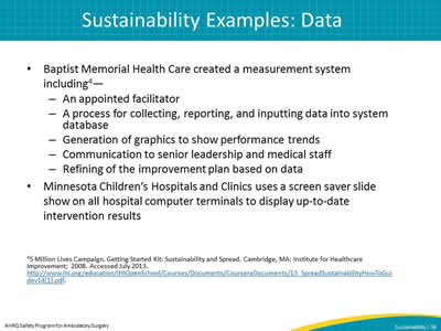 Sustainability Examples: Data