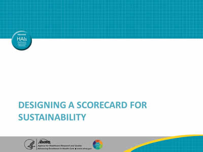 Designing a Scorecard for Sustainability