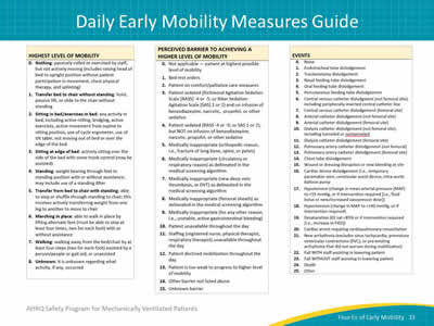 Image: Second page of the Daily Early Mobility Data Collection Tool.