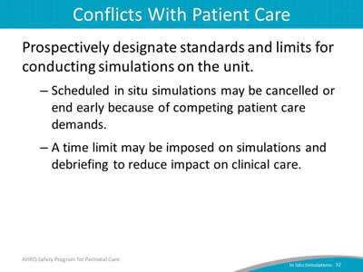 Conflicts With Patient Care