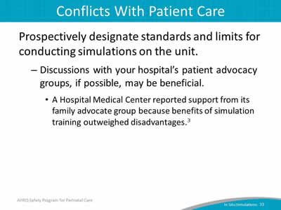 Conflicts With Patient Care