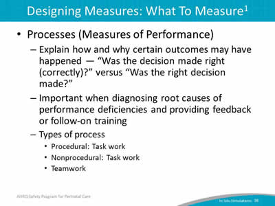 Designing Measures: What To Measure