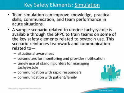 Key Safety Elements: Simulation.