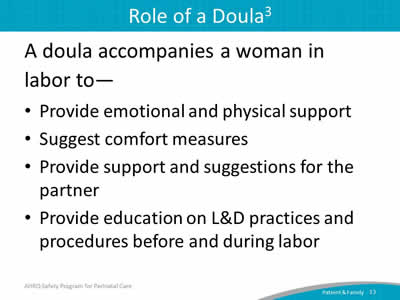 Role of a Doula