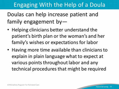 Engaging With the Help of a Doula