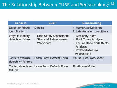 The Relationship Between CUSP and Sensemaking