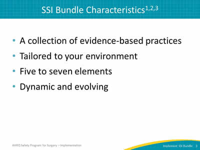 SSI Bundle Characteristics