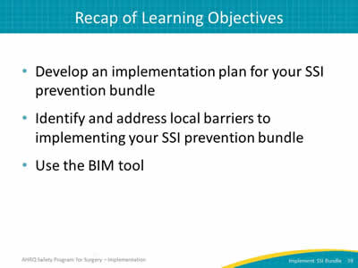 Recap of Learning Objectives