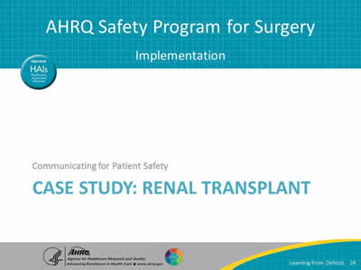 Case Study: Renal Transplant