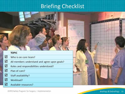 Briefing Checklist