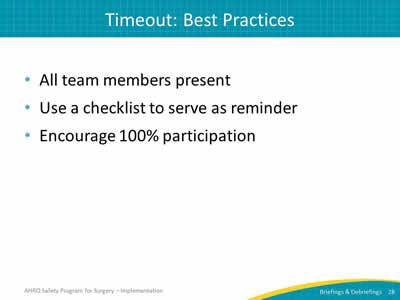 Timeout: Best Practices