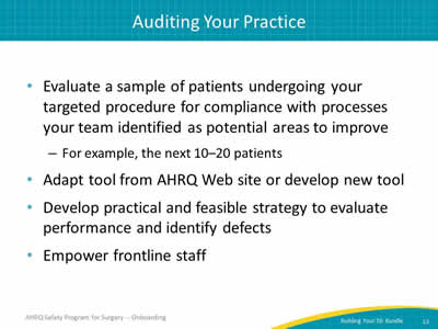 Auditing Your Practice