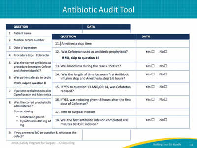 Antibiotic Audit Tool