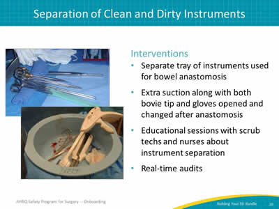 Separation of Clean and Dirty Instruments