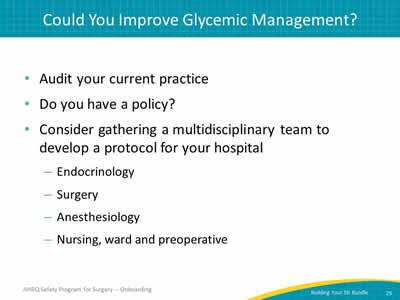 Could You Improve Glycemic Management?