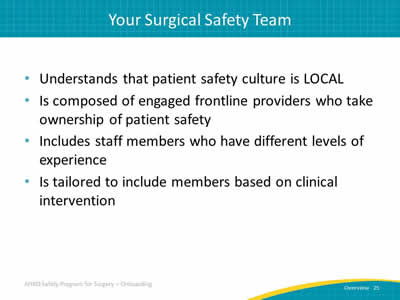 Your Surgical Safety Team