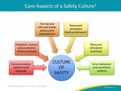 Core Aspects of a Safety Culture 