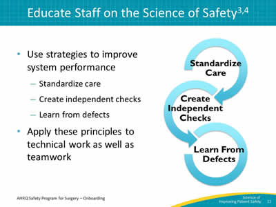 Educate Staff on the Science of Safety