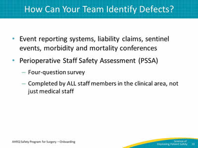 How Can Your Team Identify Defects?