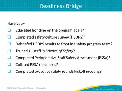Readiness Bridge