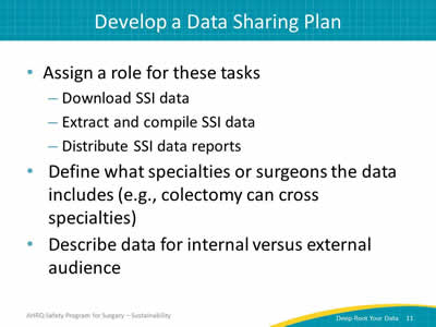 Develop a Data Sharing Plan